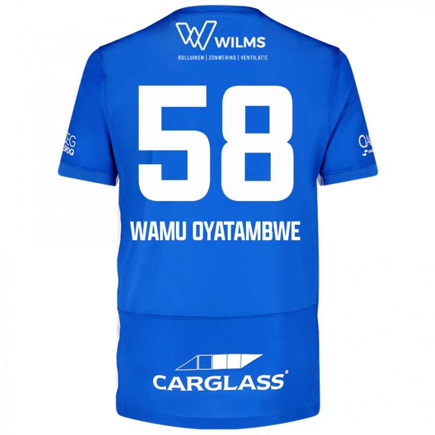 Férfi Matthias Wamu Oyatambwe #58 Kék Hazai Jersey 2024/25 Mez Póló Ing