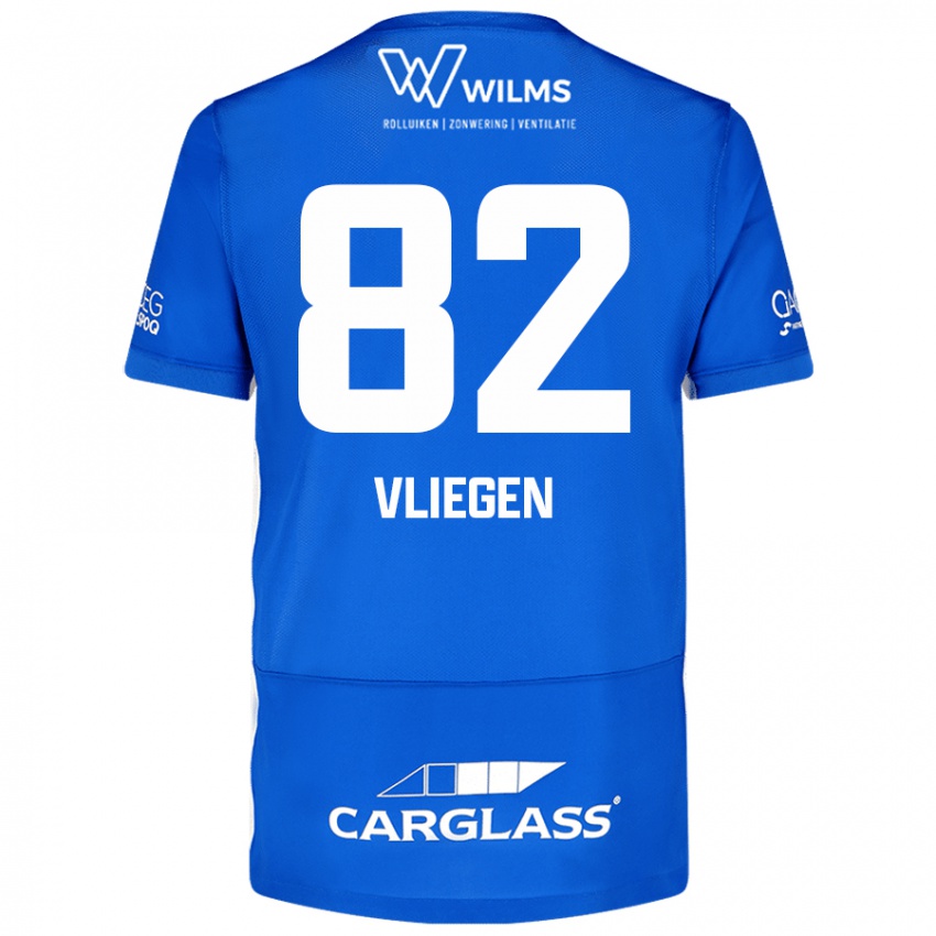 Férfi Olivier Vliegen #82 Kék Hazai Jersey 2024/25 Mez Póló Ing