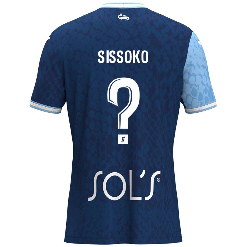 Férfi Mustapha Sissoko #0 Égszínkék Sötétkék Hazai Jersey 2024/25 Mez Póló Ing