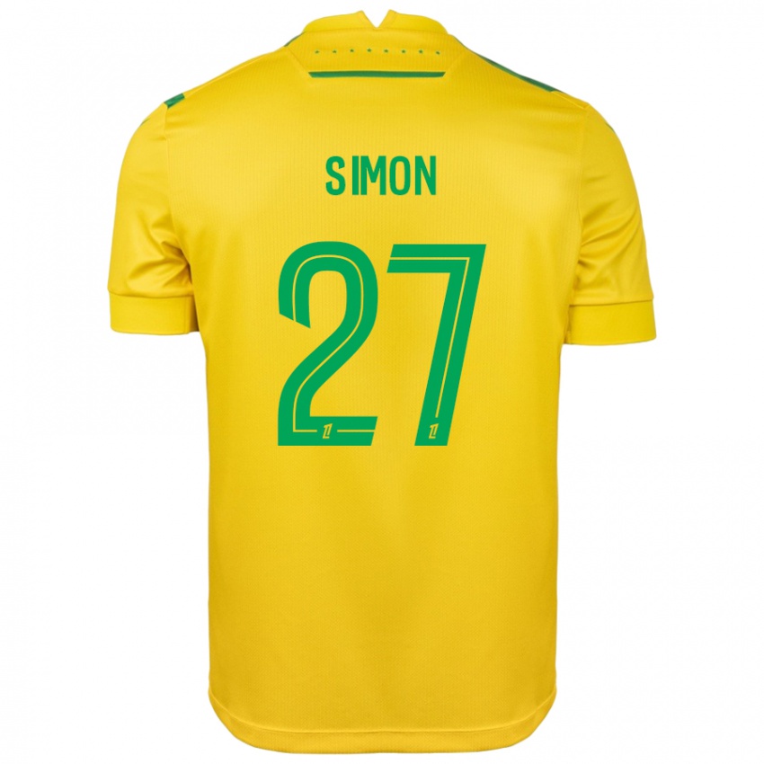 Férfi Moses Simon #27 Sárga Zöld Hazai Jersey 2024/25 Mez Póló Ing