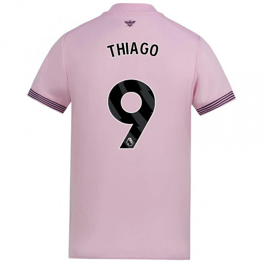 Férfi Igor Thiago #9 Rózsaszín Idegenbeli Jersey 2024/25 Mez Póló Ing