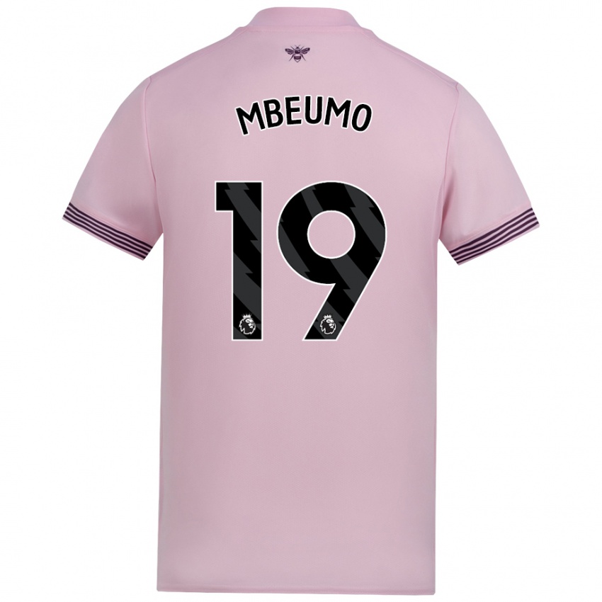 Férfi Bryan Mbeumo #19 Rózsaszín Idegenbeli Jersey 2024/25 Mez Póló Ing