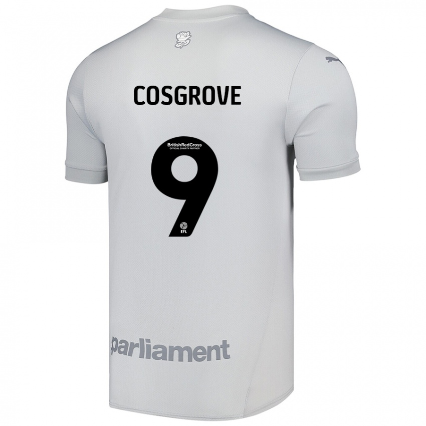 Férfi Sam Cosgrove #9 Ezüstszürke Idegenbeli Jersey 2024/25 Mez Póló Ing