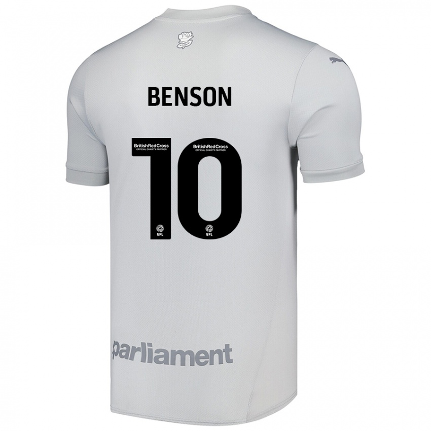 Férfi Josh Benson #10 Ezüstszürke Idegenbeli Jersey 2024/25 Mez Póló Ing