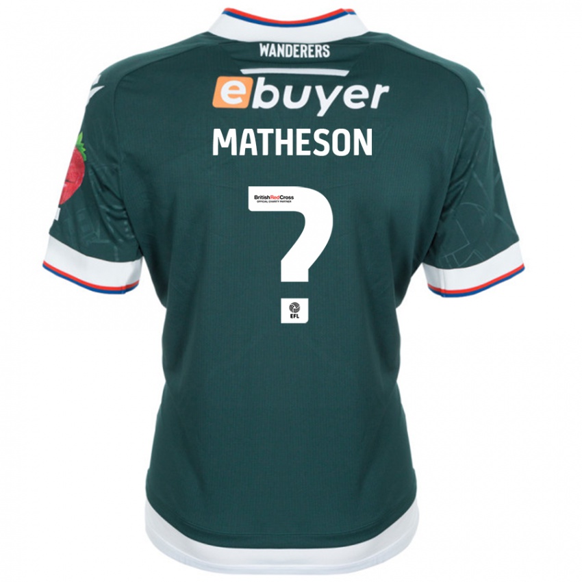 Férfi Luke Matheson #0 Sötétzöld Idegenbeli Jersey 2024/25 Mez Póló Ing