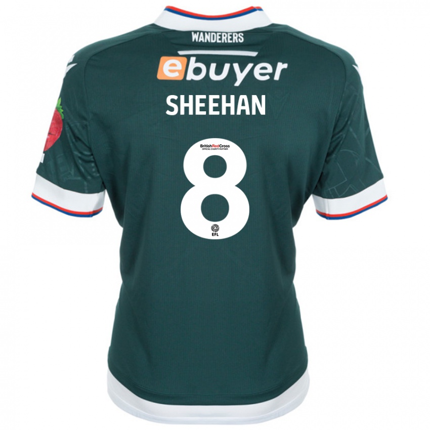 Férfi Josh Sheehan #8 Sötétzöld Idegenbeli Jersey 2024/25 Mez Póló Ing