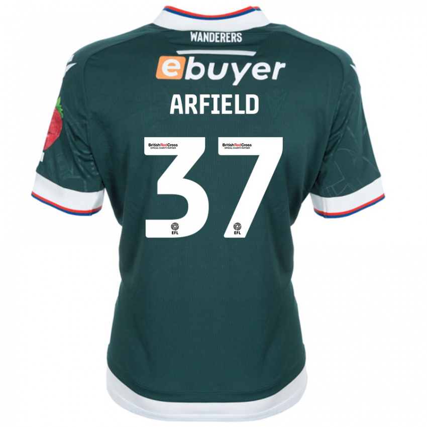 Férfi Scott Arfield #37 Sötétzöld Idegenbeli Jersey 2024/25 Mez Póló Ing