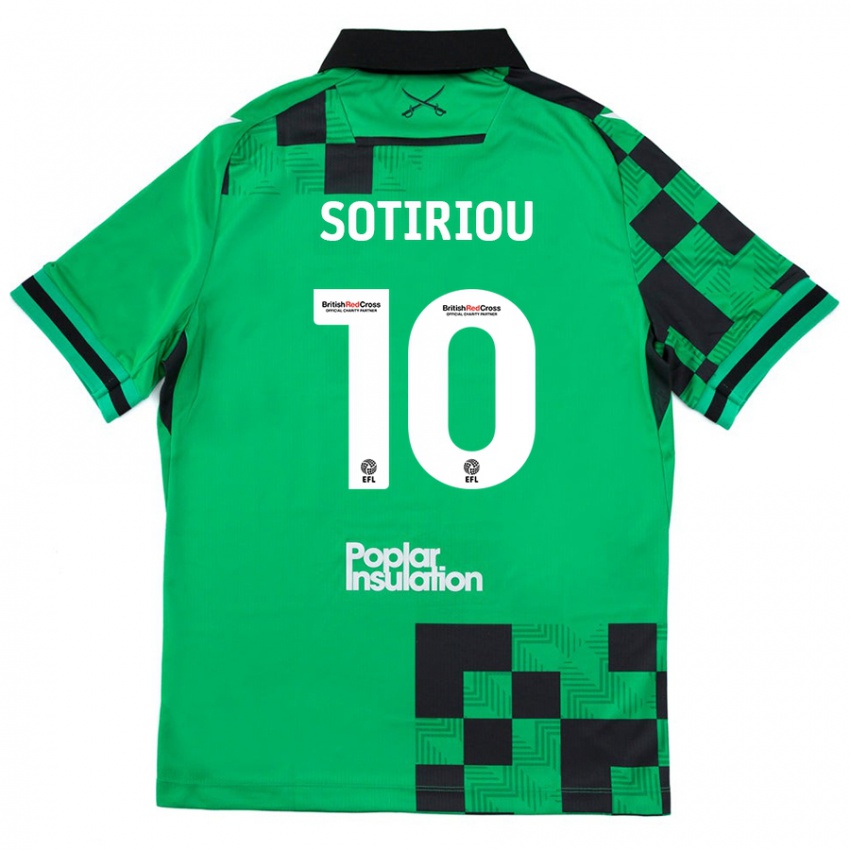 Férfi Ruel Sotiriou #10 Zöld Fekete Idegenbeli Jersey 2024/25 Mez Póló Ing