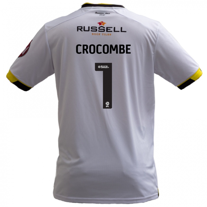 Férfi Max Crocombe #1 Fehér Idegenbeli Jersey 2024/25 Mez Póló Ing