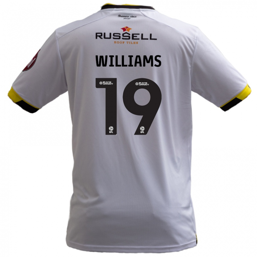 Férfi Dylan Williams #19 Fehér Idegenbeli Jersey 2024/25 Mez Póló Ing