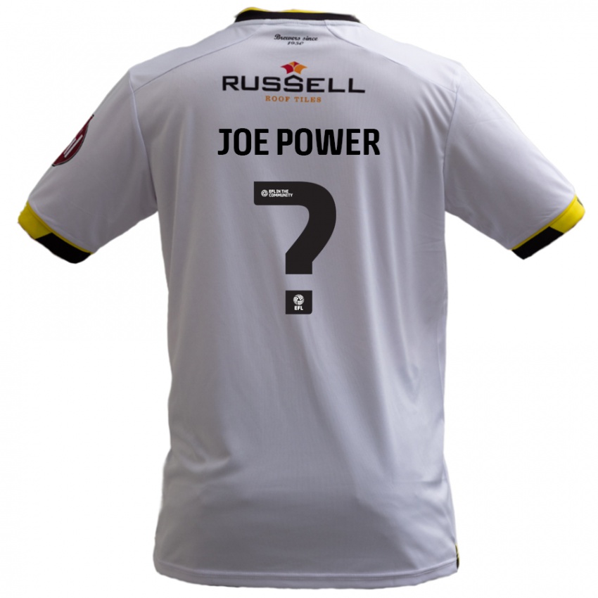 Férfi John Joe Power #0 Fehér Idegenbeli Jersey 2024/25 Mez Póló Ing