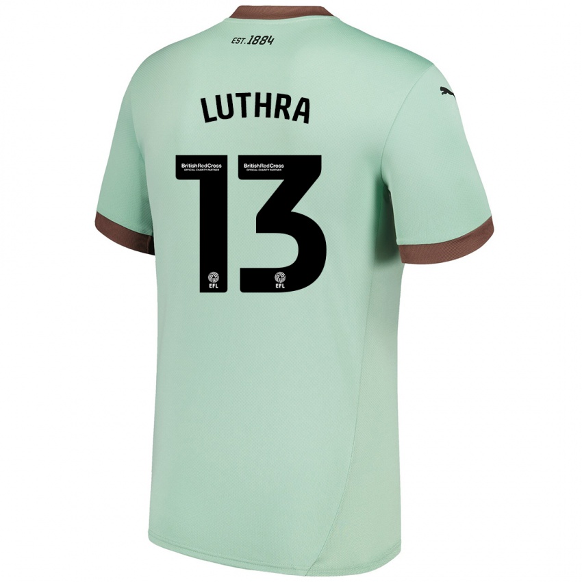 Férfi Rohan Luthra #13 Halványzöld Idegenbeli Jersey 2024/25 Mez Póló Ing