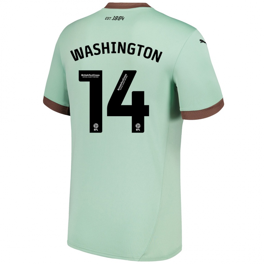 Férfi Conor Washington #14 Halványzöld Idegenbeli Jersey 2024/25 Mez Póló Ing