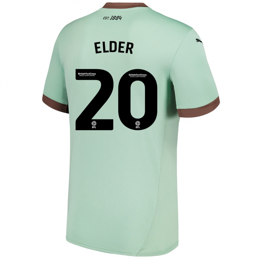 Férfi Callum Elder #20 Halványzöld Idegenbeli Jersey 2024/25 Mez Póló Ing