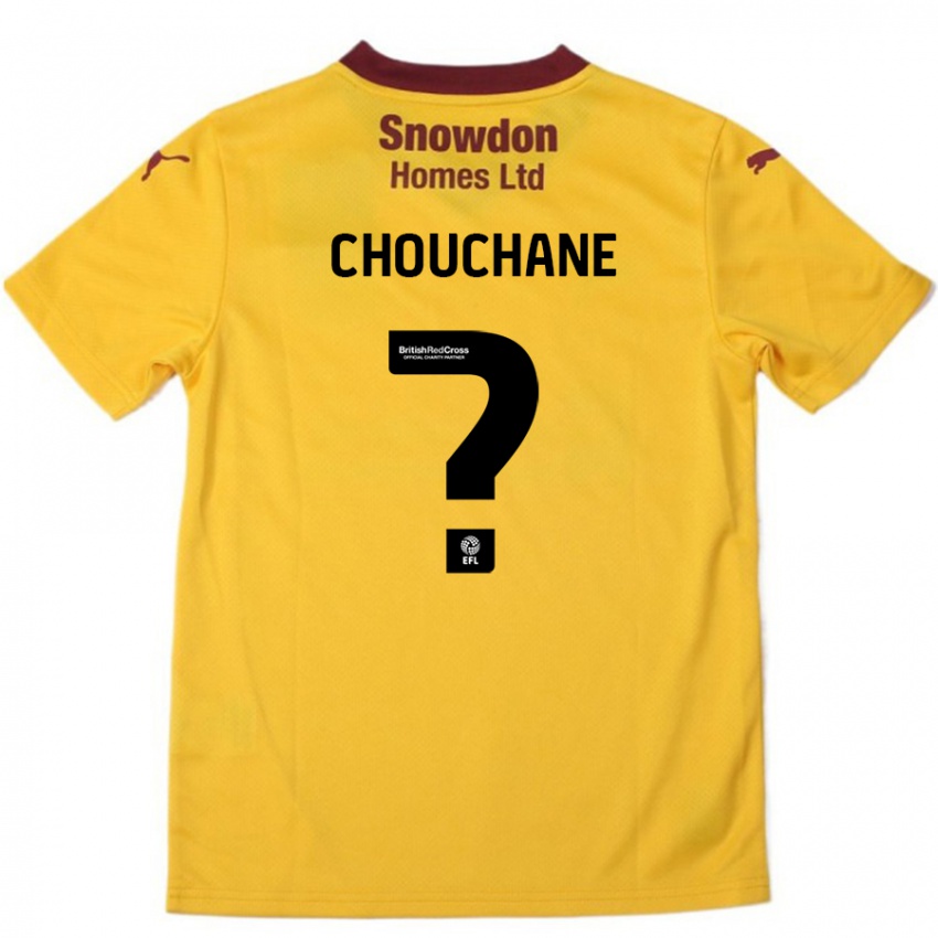 Férfi Samy Chouchane #0 Narancssárga Burgundi Idegenbeli Jersey 2024/25 Mez Póló Ing