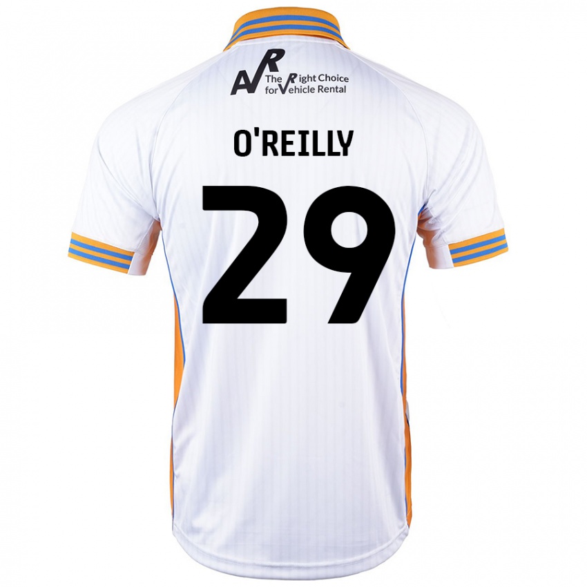 Férfi Tommi O'reilly #29 Fehér Idegenbeli Jersey 2024/25 Mez Póló Ing