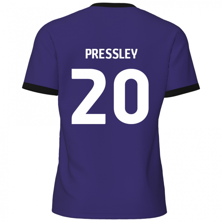 Férfi Aaron Pressley #20 Lila Idegenbeli Jersey 2024/25 Mez Póló Ing