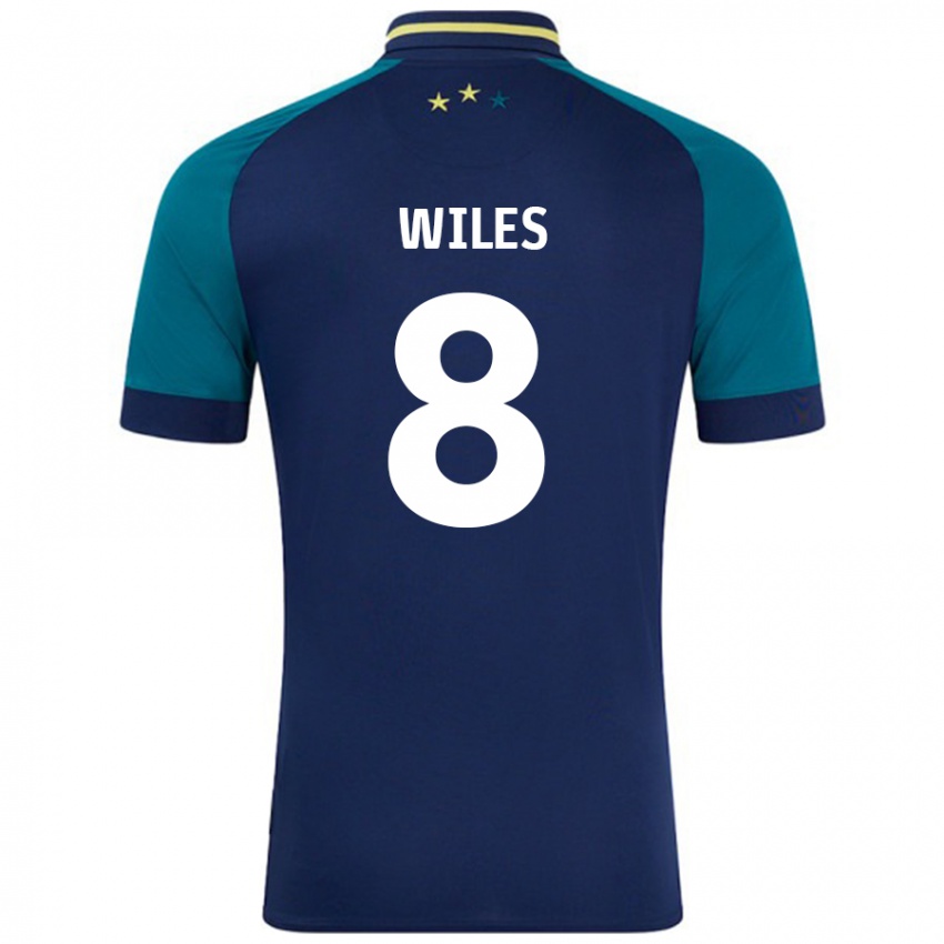 Férfi Ben Wiles #8 Navy Sötétzöld Idegenbeli Jersey 2024/25 Mez Póló Ing