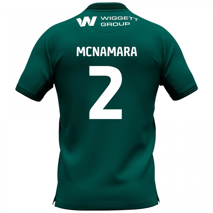 Férfi Danny Mcnamara #2 Zöld Idegenbeli Jersey 2024/25 Mez Póló Ing