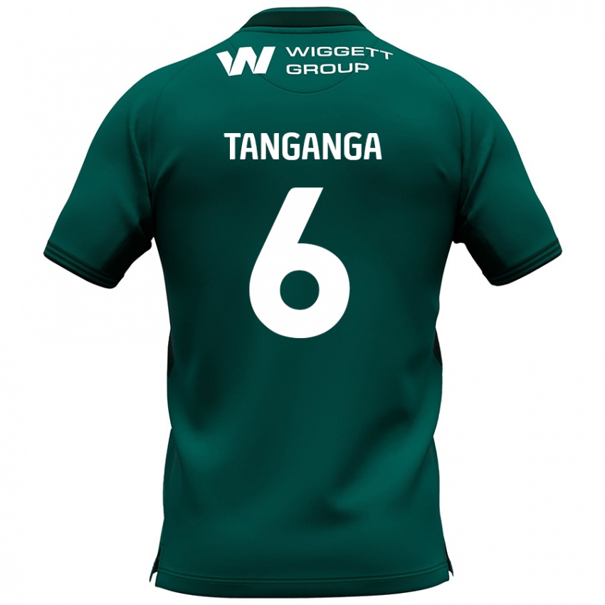 Férfi Japhet Tanganga #6 Zöld Idegenbeli Jersey 2024/25 Mez Póló Ing