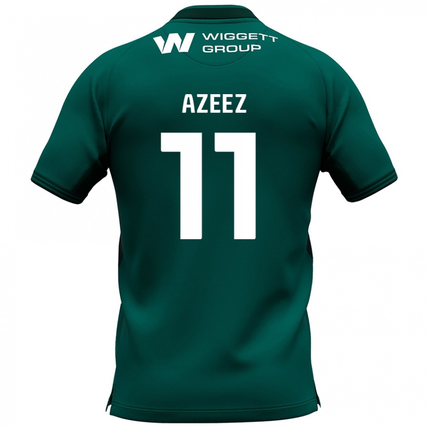 Férfi Femi Azeez #11 Zöld Idegenbeli Jersey 2024/25 Mez Póló Ing