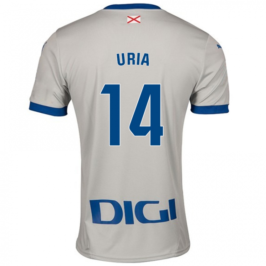 Férfi Iker Uria #14 Világos Szürke Idegenbeli Jersey 2024/25 Mez Póló Ing