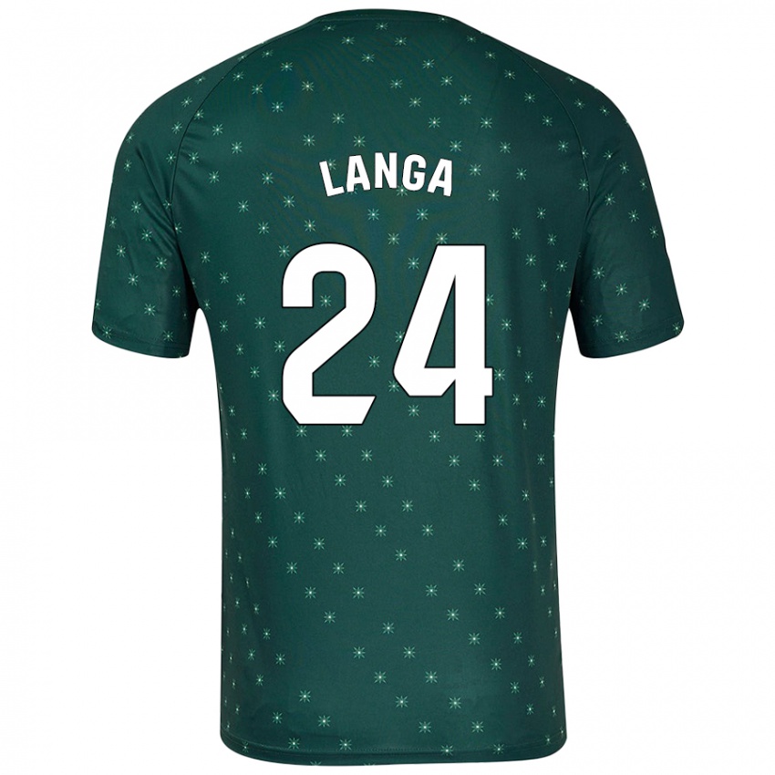 Férfi Bruno Langa #24 Sötétzöld Idegenbeli Jersey 2024/25 Mez Póló Ing