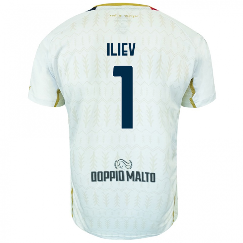 Férfi Velizar-Iliya Iliev #1 Fehér Idegenbeli Jersey 2024/25 Mez Póló Ing