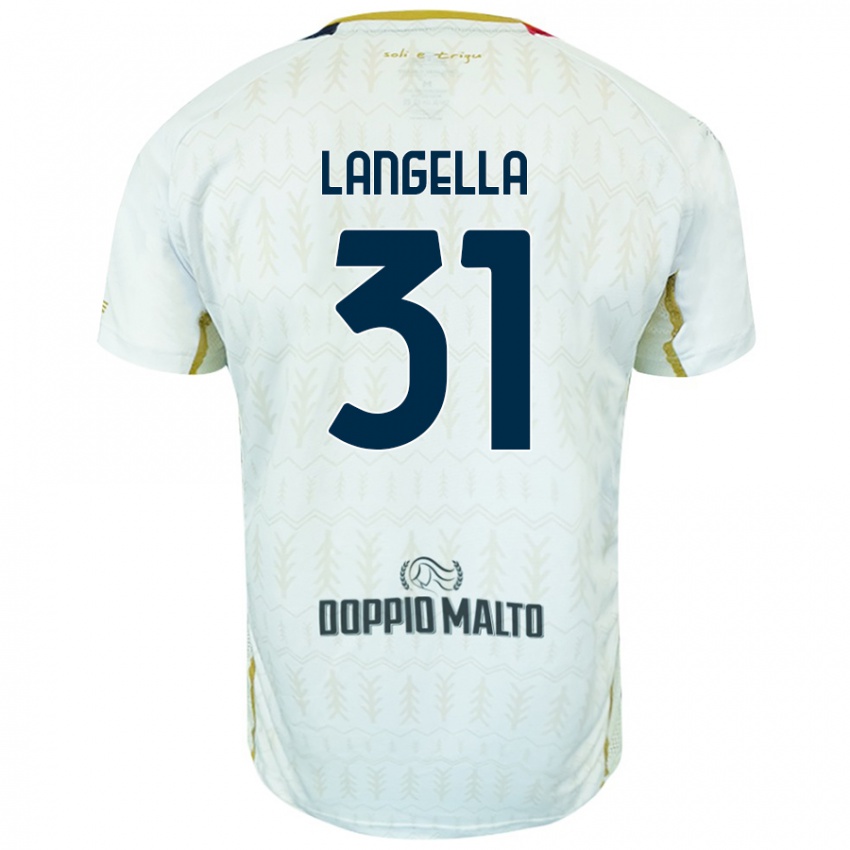 Férfi Matteo Langella #31 Fehér Idegenbeli Jersey 2024/25 Mez Póló Ing