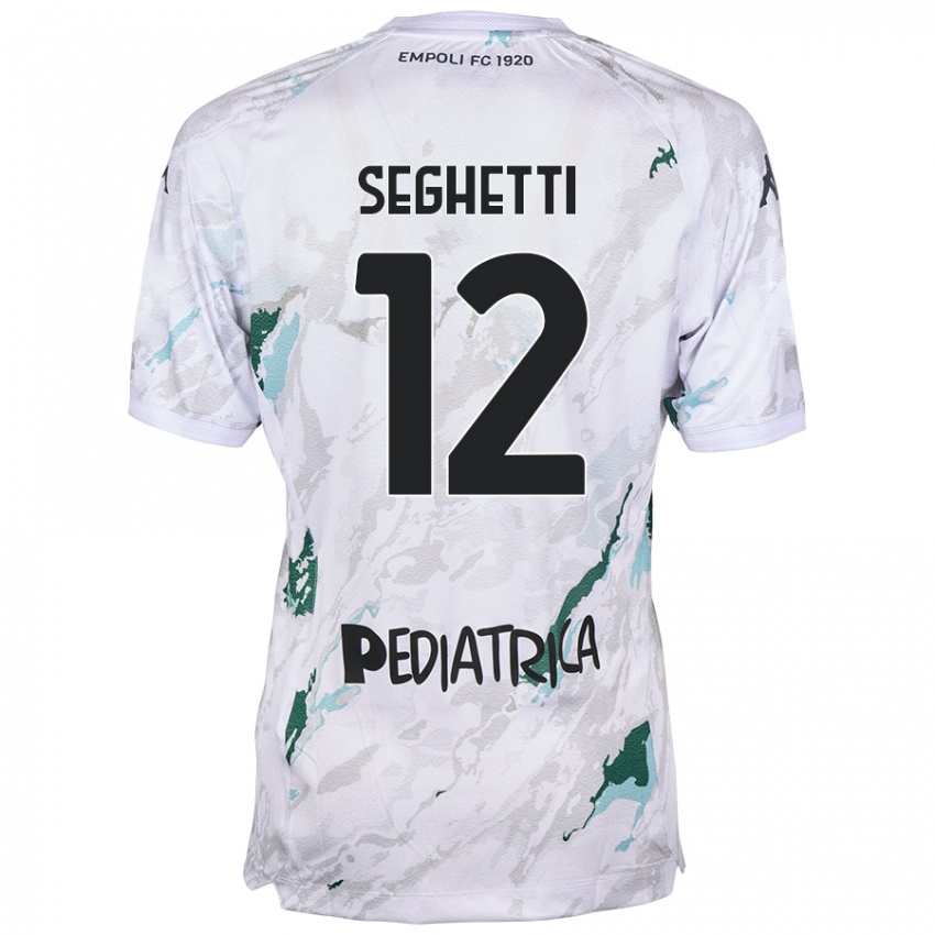 Férfi Jacopo Seghetti #12 Szürke Idegenbeli Jersey 2024/25 Mez Póló Ing