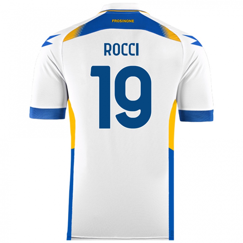 Férfi Valerio Rocci #19 Fehér Idegenbeli Jersey 2024/25 Mez Póló Ing