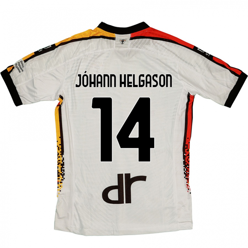 Férfi Thórir Jóhann Helgason #14 Fehér Fekete Idegenbeli Jersey 2024/25 Mez Póló Ing