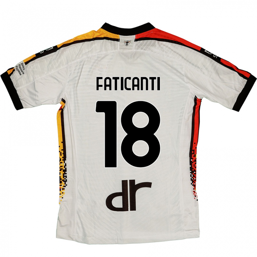 Férfi Giacomo Faticanti #18 Fehér Fekete Idegenbeli Jersey 2024/25 Mez Póló Ing