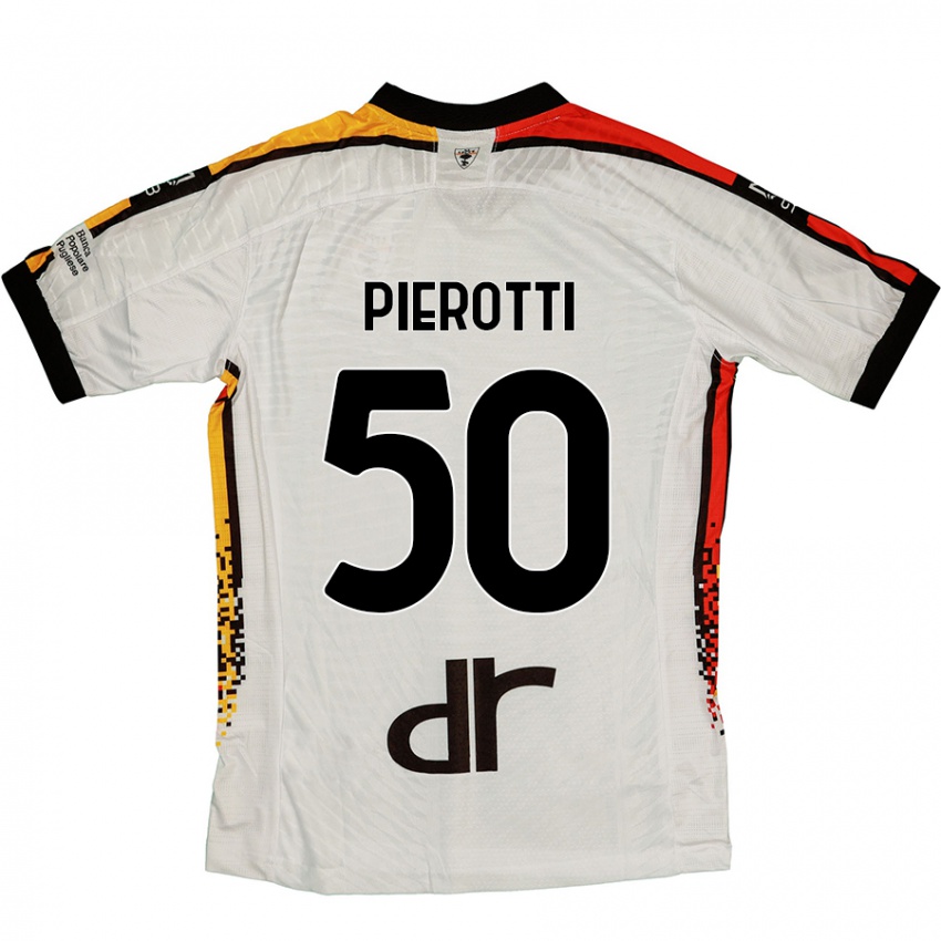 Férfi Santiago Pierotti #50 Fehér Fekete Idegenbeli Jersey 2024/25 Mez Póló Ing