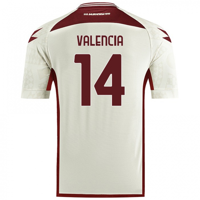 Férfi Diego Valencia #14 Krém Színű Idegenbeli Jersey 2024/25 Mez Póló Ing