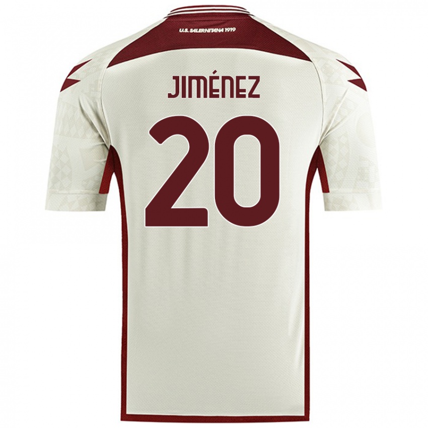 Férfi Kaleb Jiménez #20 Krém Színű Idegenbeli Jersey 2024/25 Mez Póló Ing