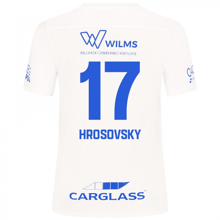 Férfi Patrik Hrosovsky #17 Fehér Idegenbeli Jersey 2024/25 Mez Póló Ing