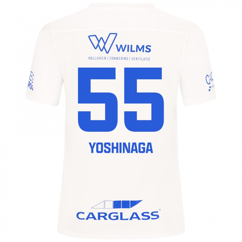 Férfi Yumeki Yoshinaga #55 Fehér Idegenbeli Jersey 2024/25 Mez Póló Ing