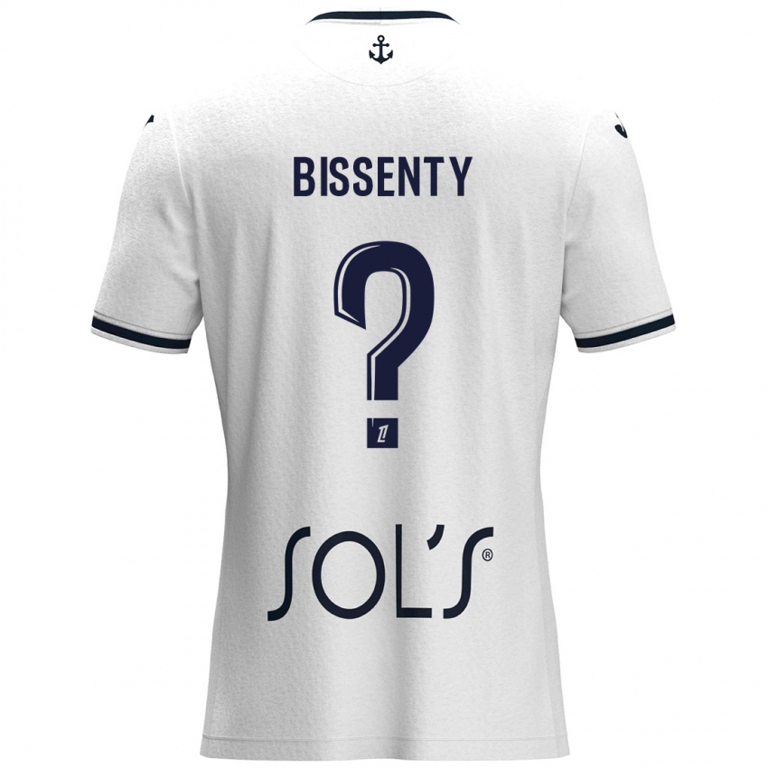 Férfi Bissenty Gomis #0 Fehér Sötétkék Idegenbeli Jersey 2024/25 Mez Póló Ing