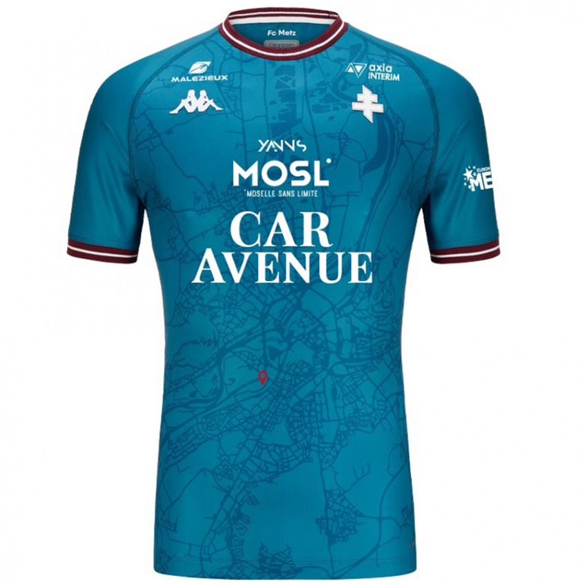 Férfi Az Ön Neve #0 Bleu Benzin Idegenbeli Jersey 2024/25 Mez Póló Ing