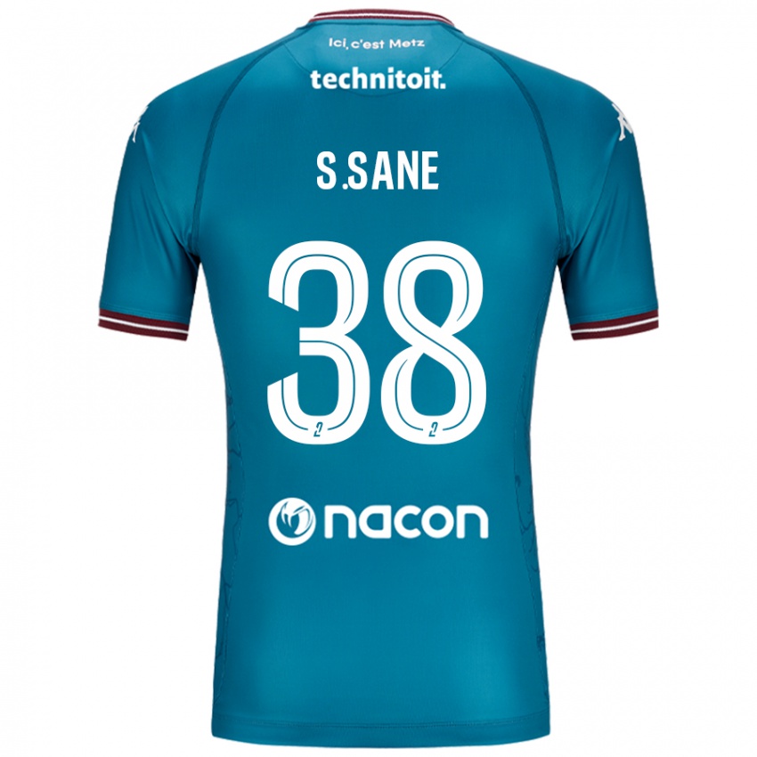 Férfi Sadibou Sané #38 Bleu Benzin Idegenbeli Jersey 2024/25 Mez Póló Ing