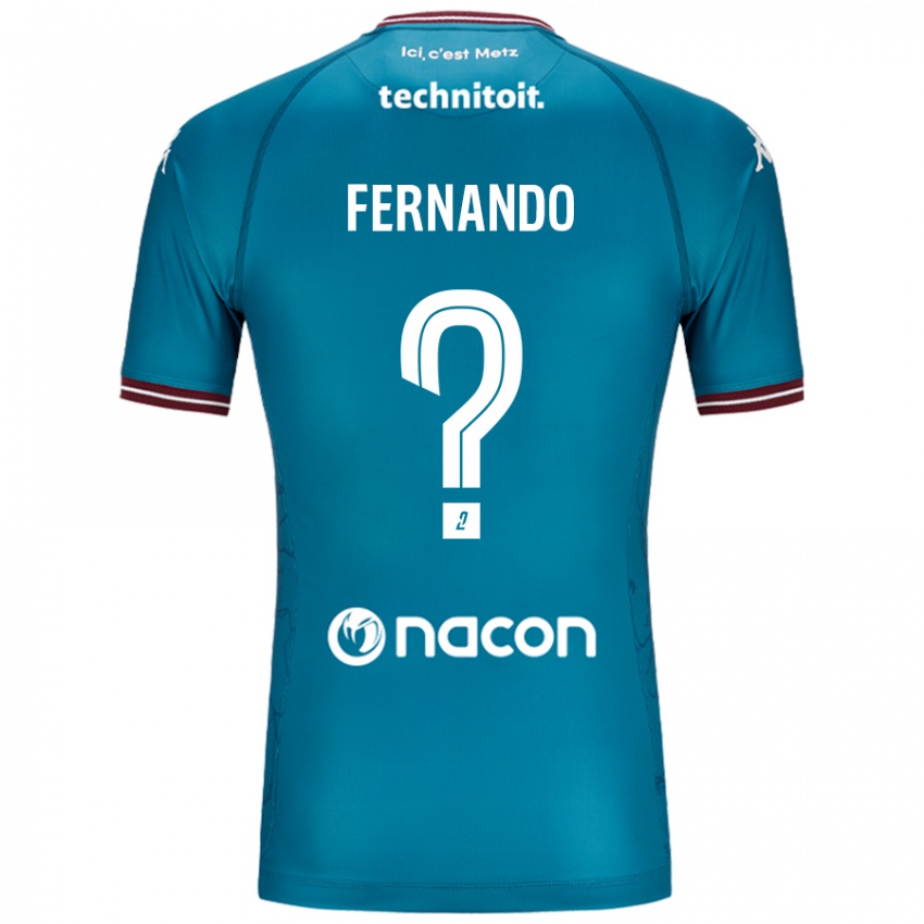 Férfi Josué Fernando #0 Bleu Benzin Idegenbeli Jersey 2024/25 Mez Póló Ing