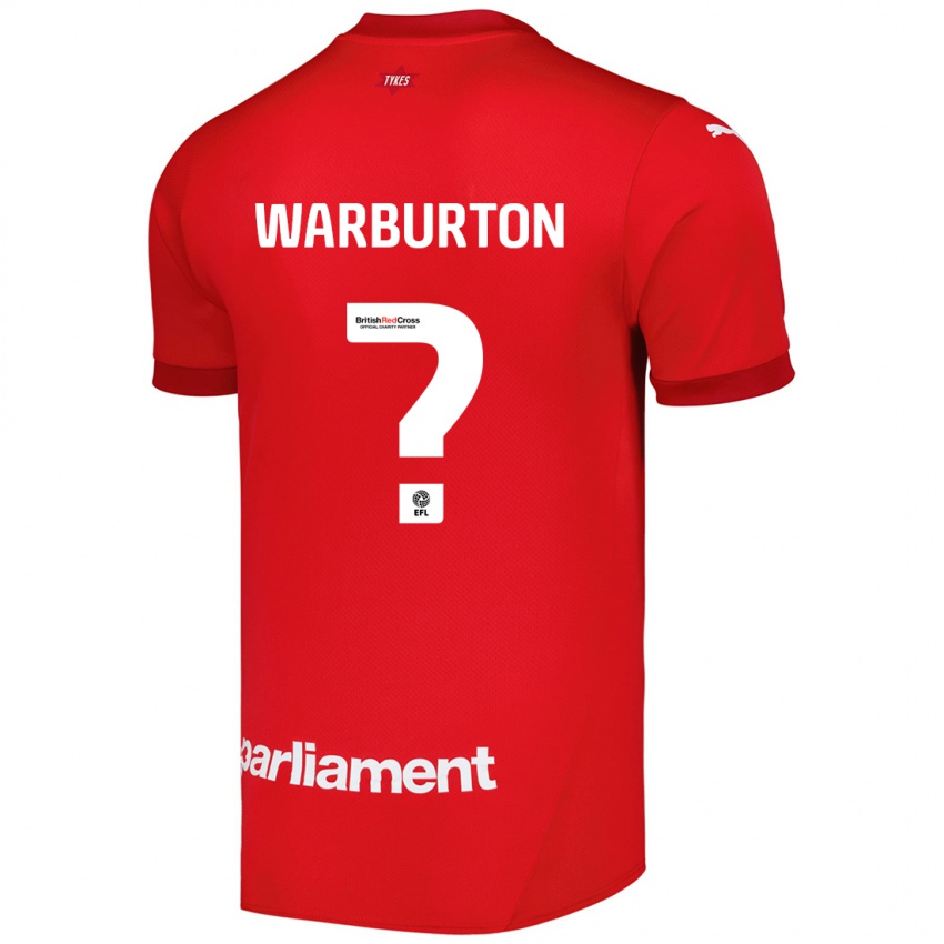 Női Owen Warburton #0 Piros Hazai Jersey 2024/25 Mez Póló Ing