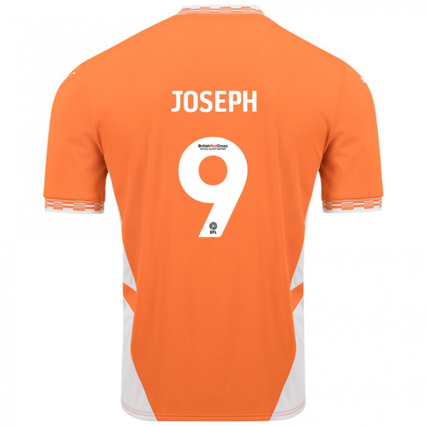 Női Kyle Joseph #9 Narancssárga Fehér Hazai Jersey 2024/25 Mez Póló Ing