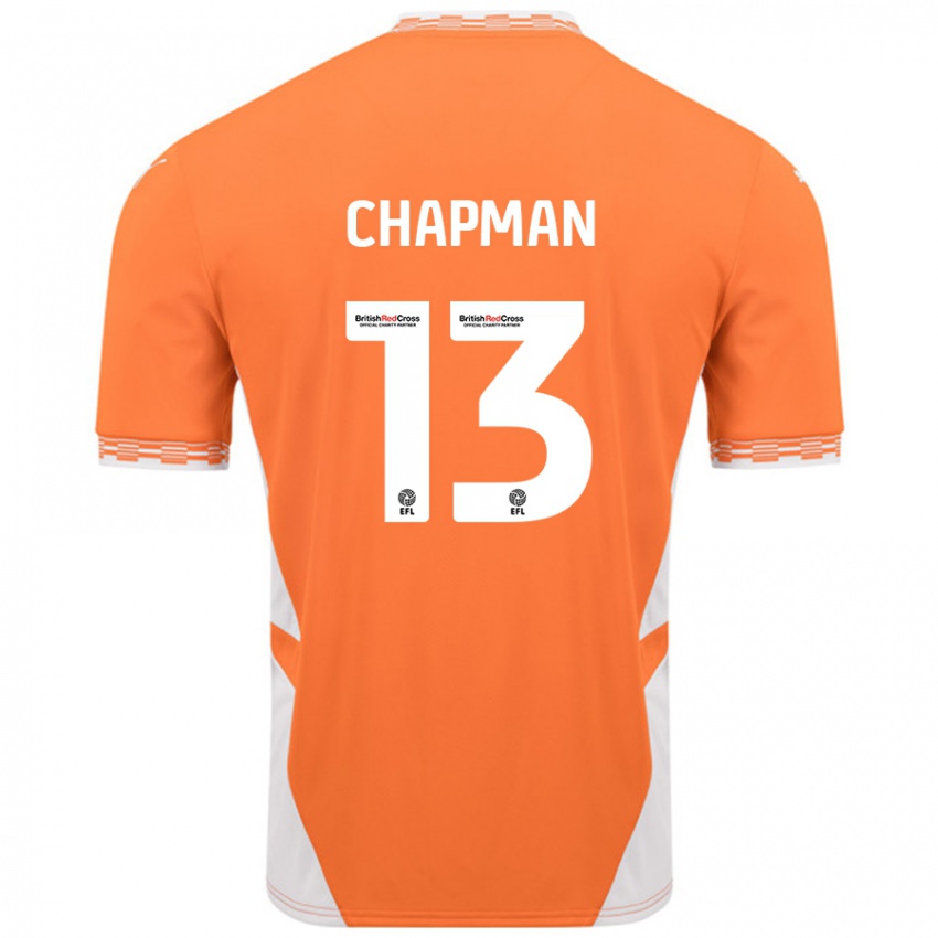 Női Mackenzie Chapman #13 Narancssárga Fehér Hazai Jersey 2024/25 Mez Póló Ing