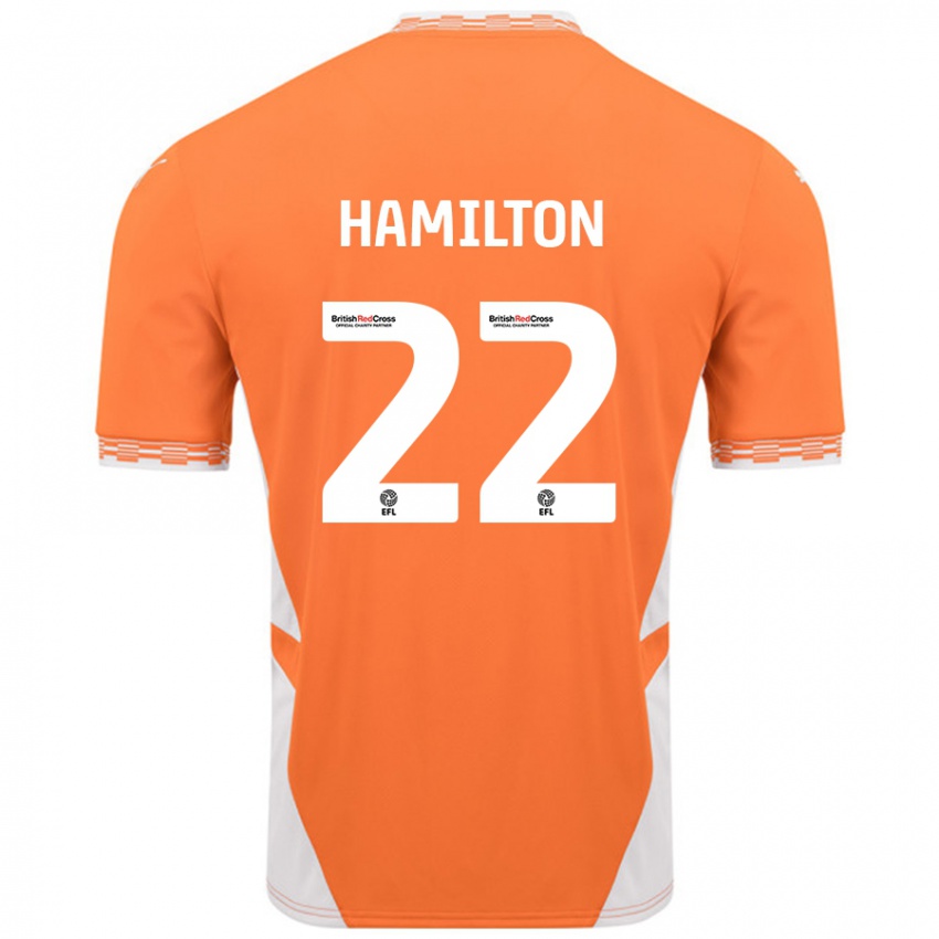 Női Cj Hamilton #22 Narancssárga Fehér Hazai Jersey 2024/25 Mez Póló Ing