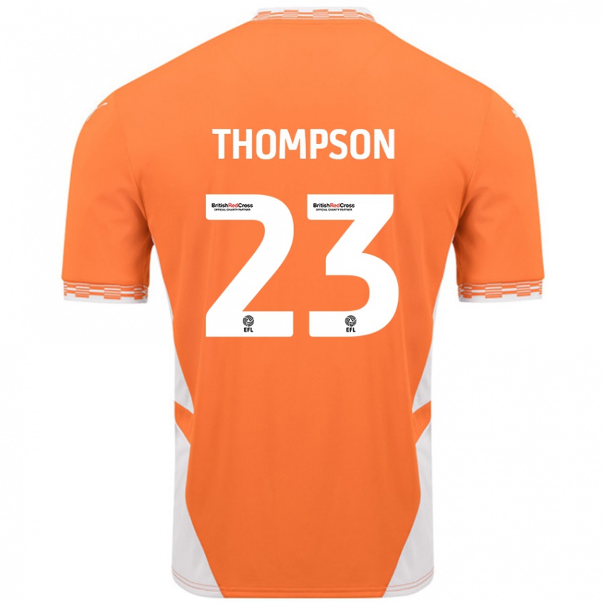 Női Dominic Thompson #23 Narancssárga Fehér Hazai Jersey 2024/25 Mez Póló Ing