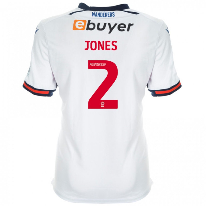 Női Gethin Jones #2 Fehér Hazai Jersey 2024/25 Mez Póló Ing