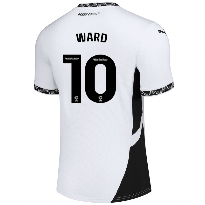 Női Hannah Ward #10 Fehér Fekete Hazai Jersey 2024/25 Mez Póló Ing