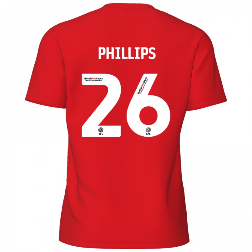 Női Noah Phillips #26 Piros Hazai Jersey 2024/25 Mez Póló Ing